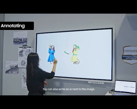 65 Inch Samsung Flip2 WM65R Interactive Flat Panel Digital White board 350 Nits - Image 2
